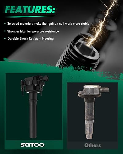 Miniatura 2 de SCITOO Paquete de bobinas de encendido para Dodge Magnum 3.5L 2005 para Dodge Intrepid 3.5L 2000-2004 para Dodge Intrepid 3.2L 1998-2000 para