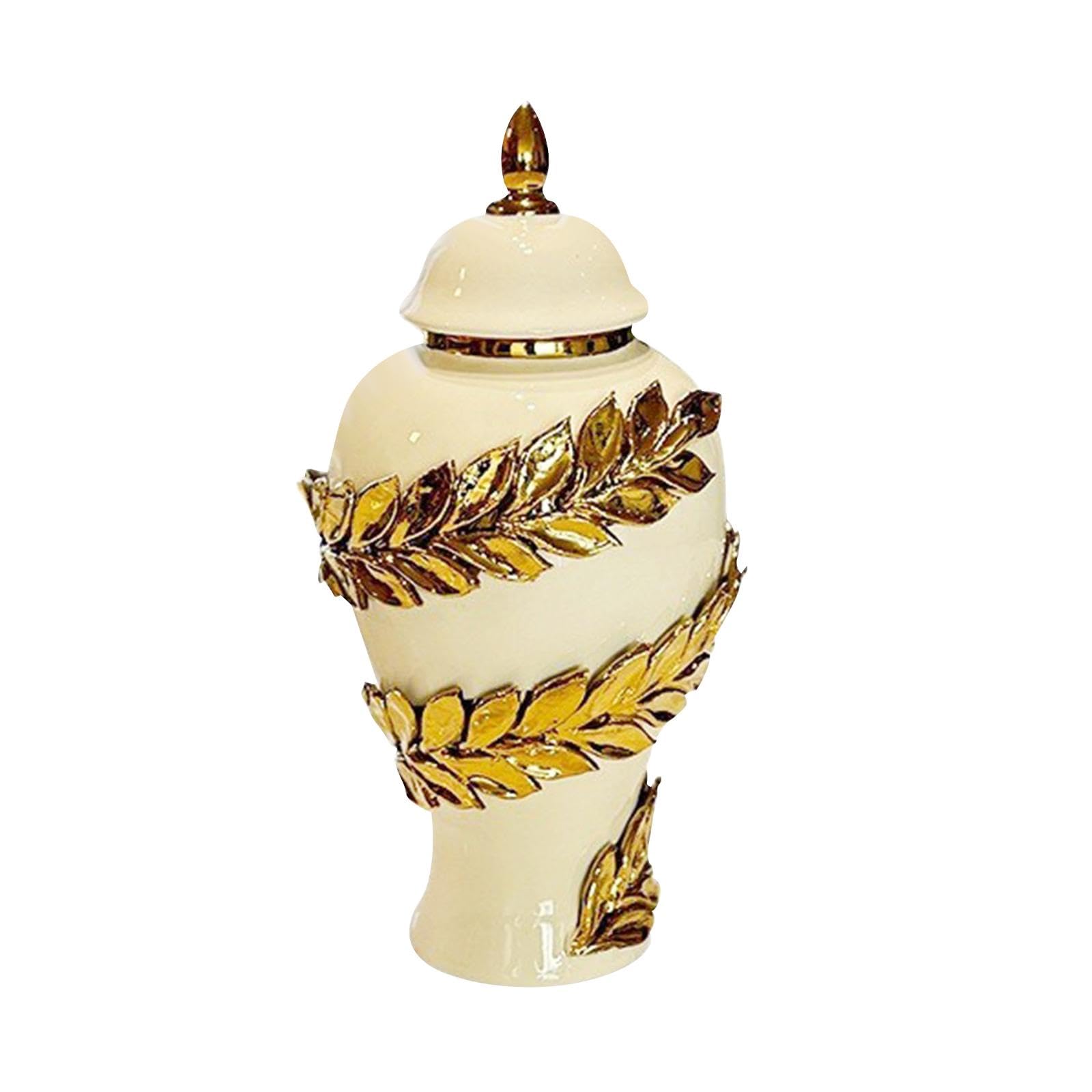 Vaso in Ceramica, Vaso in, Decorazione da Tavola, Vaso per Fiori, Contenitore per Riporre Oggetti, 18 cmx18 cmx35 cm