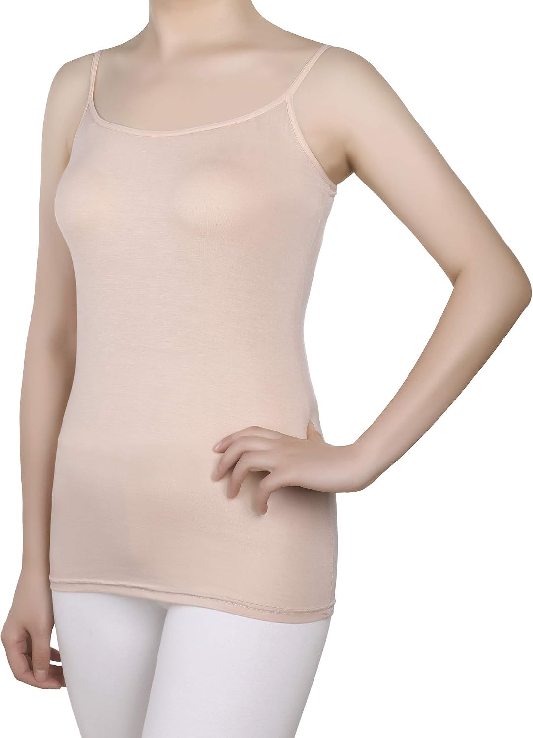 SATINIOR Women's Cami Camisole Built-in Bra Adjustable Spaghetti Strap Tank Top Padded Cami Tanks