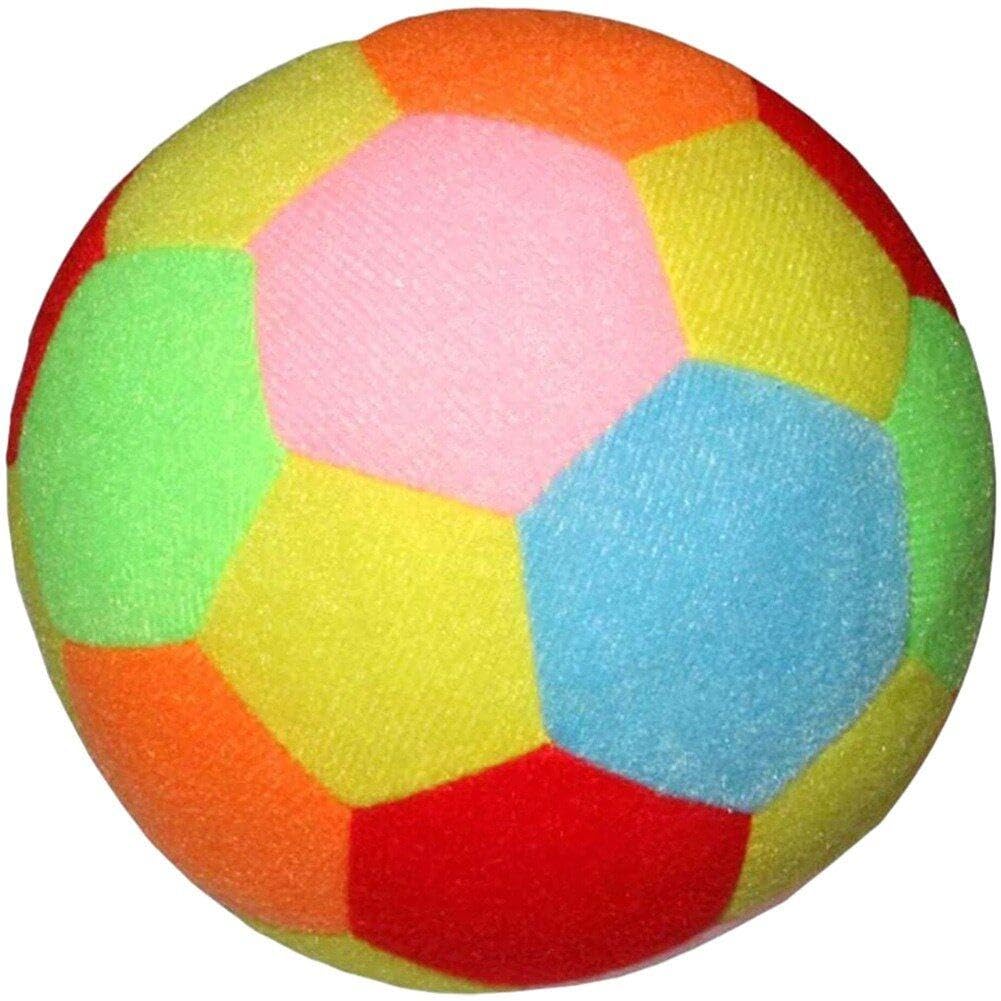 Lpitoy Soft Fabric Ball Cotton Football with Chiming Bell Sensory Toy Football Plush Toy Activity Toy Soft Sports Ball