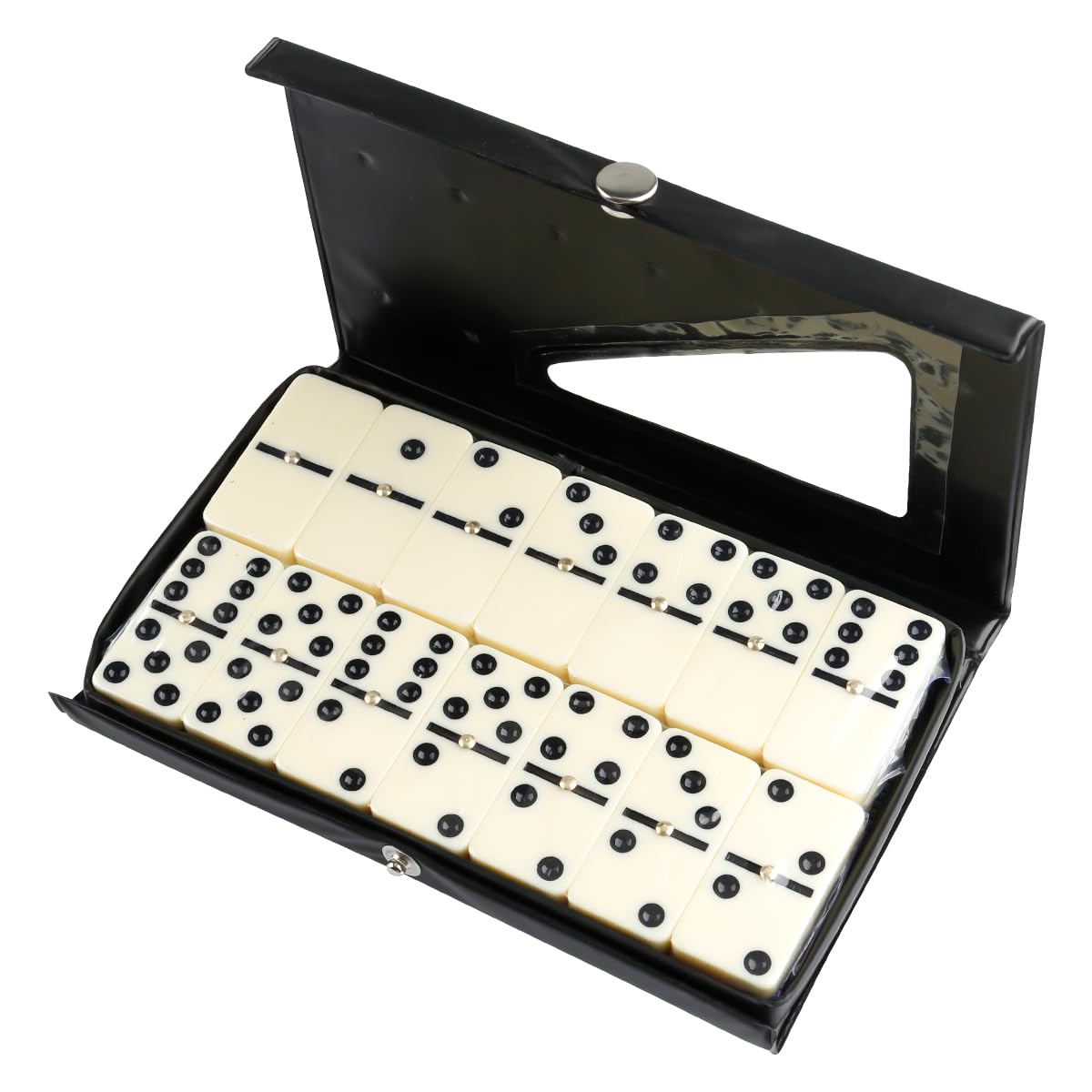 Lotsdonxia Double Six Dominoes Set  Traditional 28-Piece Dominoes with Black Box, Retro Design for Kids & Adults Board Games and Festival Parties