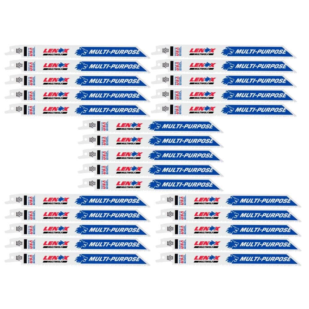 Lenox 20590B810R Reciprocating Saw Blade 10 Teeth, 0 V, White, Set of 25 Piece