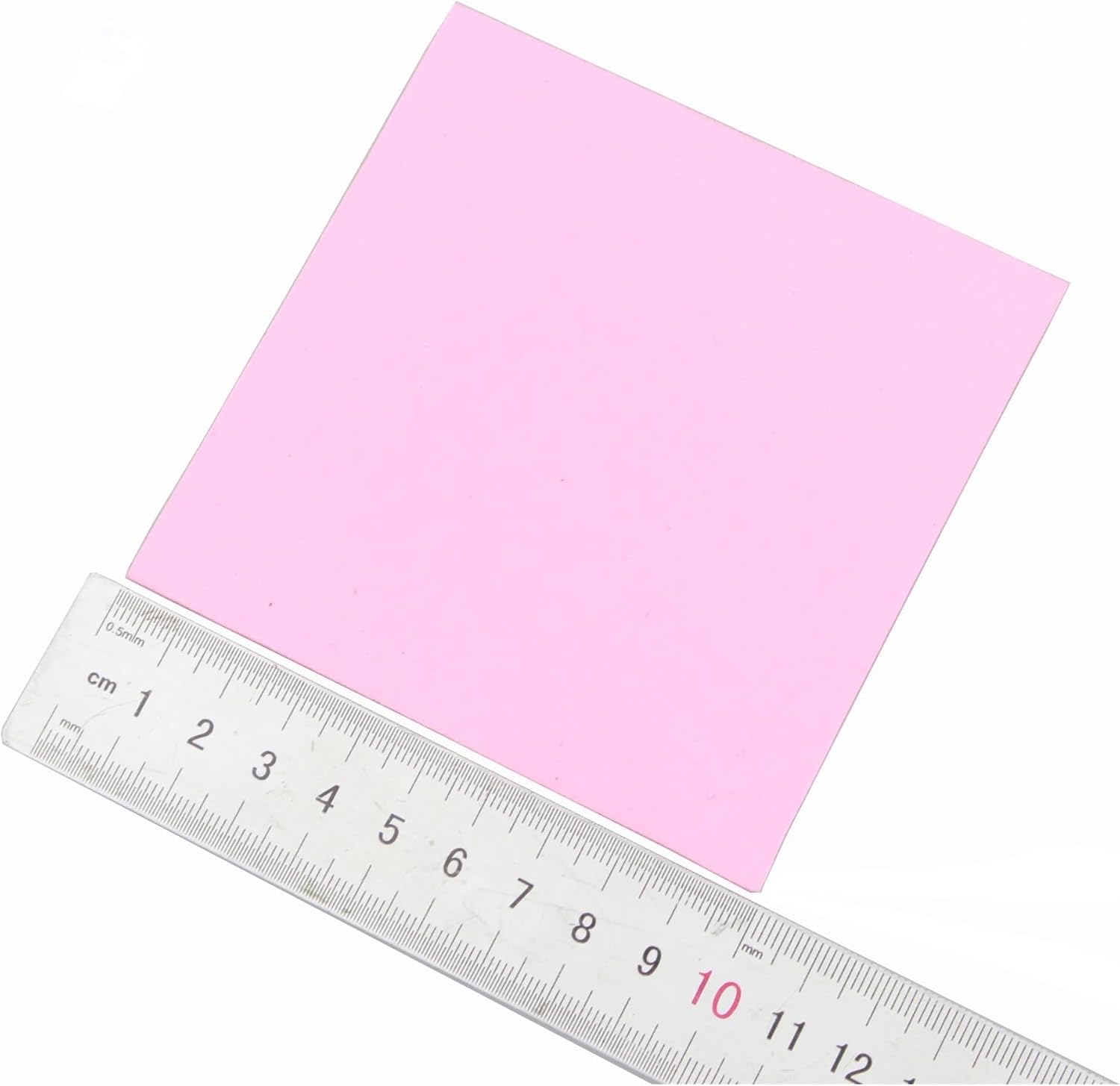 2pcs 100mm x 100mm x 1mm 0.1cm Thickness Pink Thermal Conductive Silicone Pad