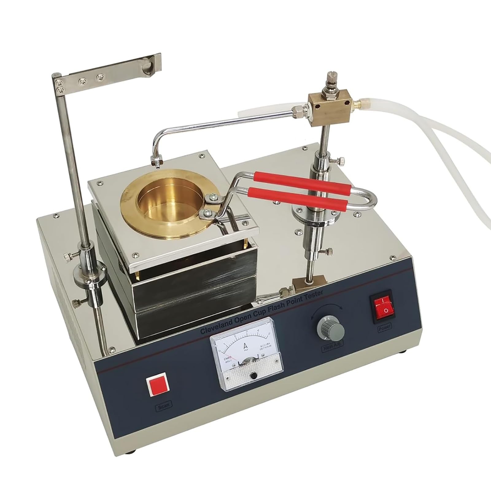 Probador de punto de inflamación de copa abierta, máquina de prueba de punto de ignición de asfalto de petróleo para laboratorio con pantalla digital y temperatura ajustable