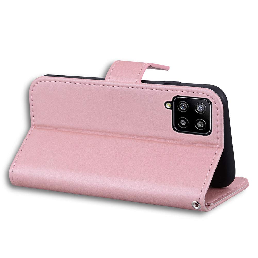 Ailisi Cover A Portafoglio Per Samsung Galaxy A52 5G/A52s 5G – Coniglio Cartoon Rosa Oro, Pelle PU Con Slot Per Carte E Supporto