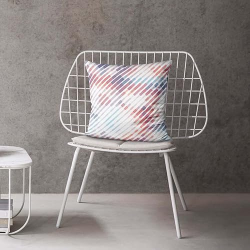 Miniatura 3 de Juego de 2 fundas de almohada decorativas modernas y coloridas a rayas de 18 x 18 pulgadas, fundas de cojín cuadradas abstractas neutrales para