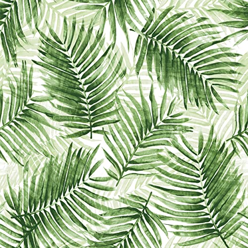 Image of Tommy Bahama - Peel and Stick Wallpaper, Tropical Wallpaper for Bedroom, Powder Room, Kitchen, Vinyl, 30.75 Sq Ft Coverage (Escape Route Collection, Aloe)