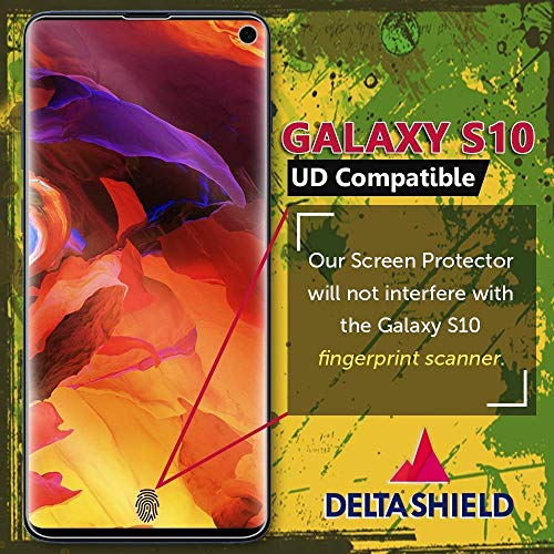 DeltaShield Screen Protector for Samsung Galaxy S10 (6.1 inch) (3-Pack) (Case Friendly B) BodyArmor Anti-Bubble Military-Grade Clear TPU Film - Thumbnail 2