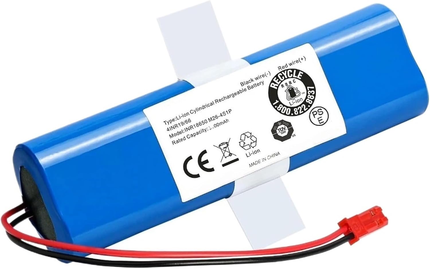 14.8V Battery 3500mAh Lithium Battery, Compatible For Ilife, V3s Pro V50 V5s Pro V8s V80 Max B5 Max S5 Pro X750 Robot Vacuum Cleaner Battery(5600mAh)