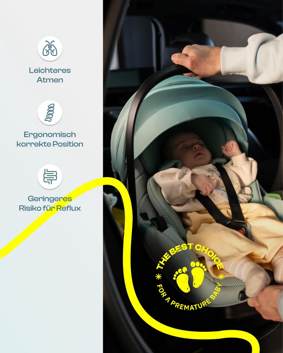 Avionaut Pixel 3 Babyschale – Leichtester Kindersitz der Welt (2,5 kg) – i-Size (40–86 cm, 0–13 kg) – Neugeborene Autositz – Isofix-kompatibel (Pink)