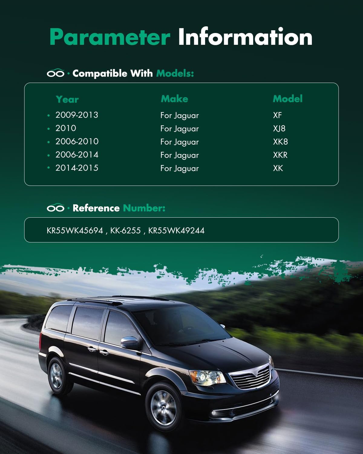 SCITOO Keyless Entry Remote Key Fob SHELL CASE Replacement for 5 Buttons Uncut Car Key for Jaguar XF 2009-2013 XJ8 2010 XK8 2006-2010 XKR 2006-2014 XK 2014-2015 1pc FCC KR55WK45694 KK-6255