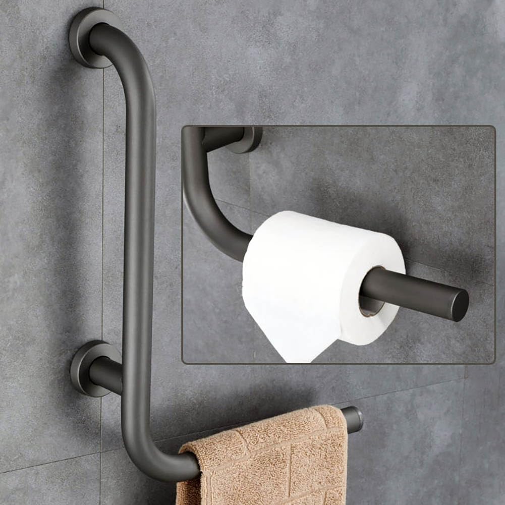 asidero de ducha, Pasamanos de Seguridad for Baño Barra de Agarre for Ducha en Forma de L Manija for Bañera Diámetro 32 mm Pasamanos for Inodoro de Acero Inoxidable Capacidad de Carga 550 Libras for A