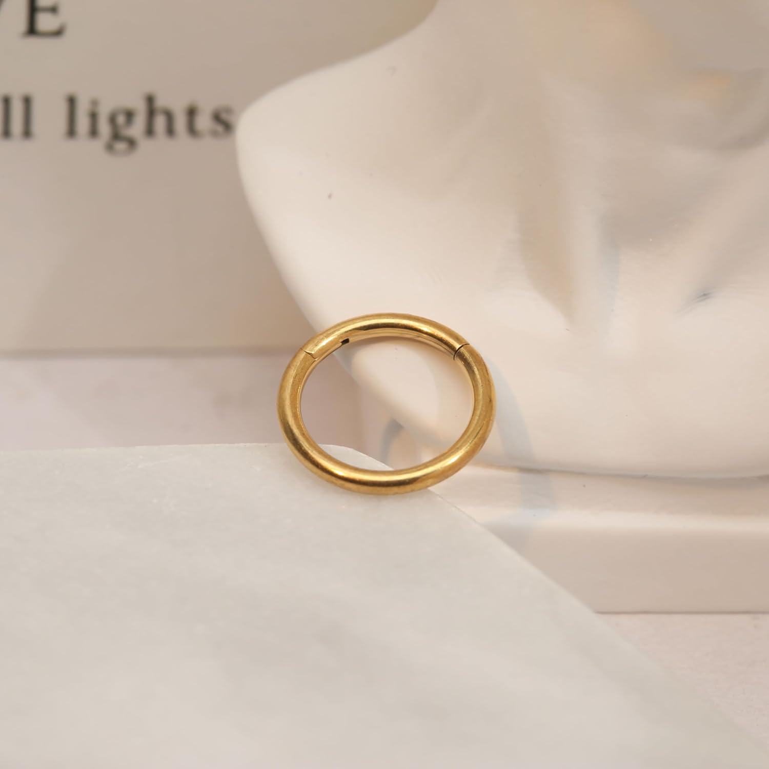 PEAKLINK G23 Titanium Nose Hoop Rings Septum Clicker Ring Seamless Segment Clicker Ring Conch Piercing Jewelry Cartilag Helix Tragus Lip Lobe Earrings - Image 4