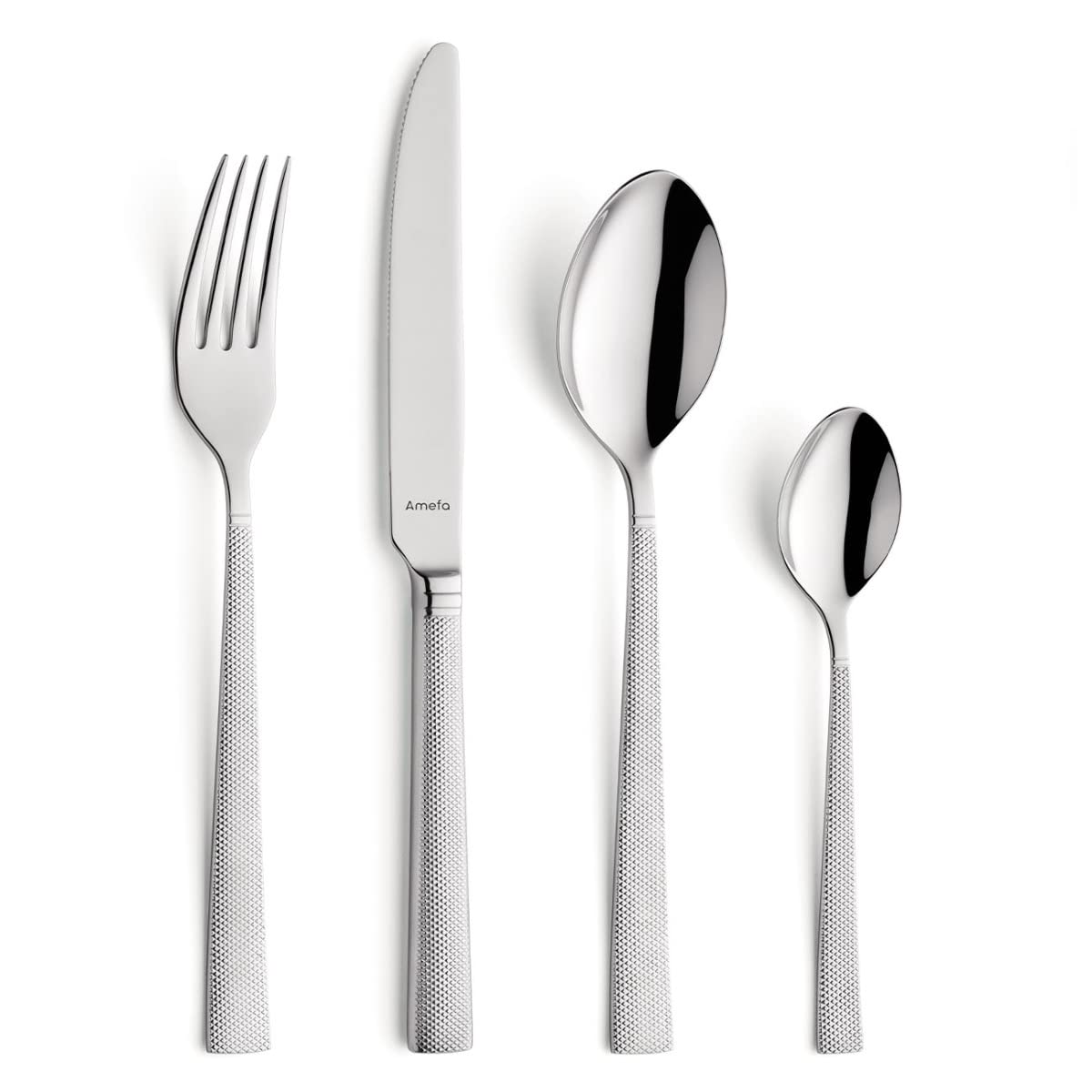Amefa 801000RT43C40 - Cubertería combinada, 24 Piezas, Color Plateado