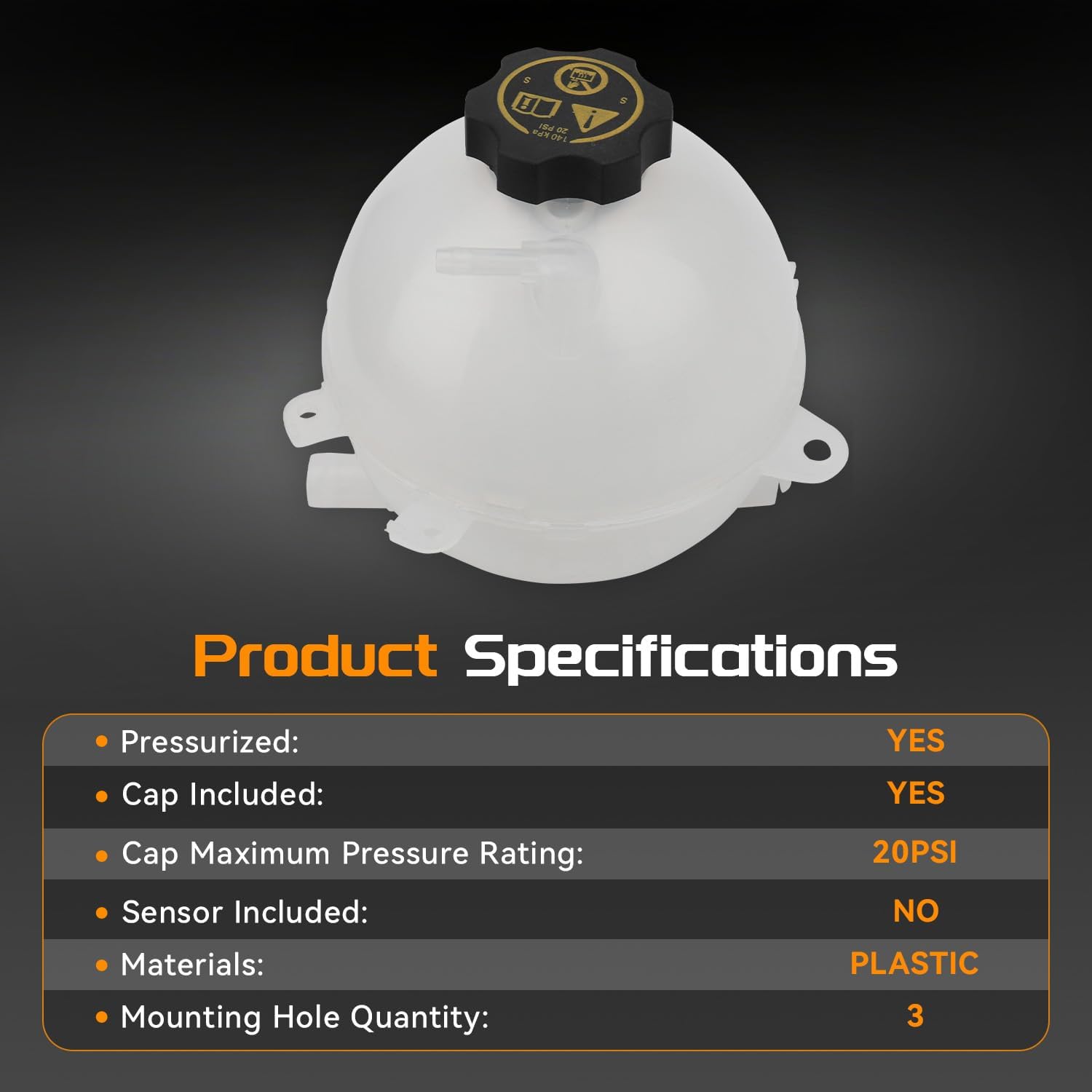 Engine Coolant Recovery Reservoir Tank with cap for Buick LaCrosse Regal Sportback TourX for Cadillac XT4 XT5 XT6 for Chevy Blazer Equinox Malibu for GMC Acadia Terrain 2016-2021