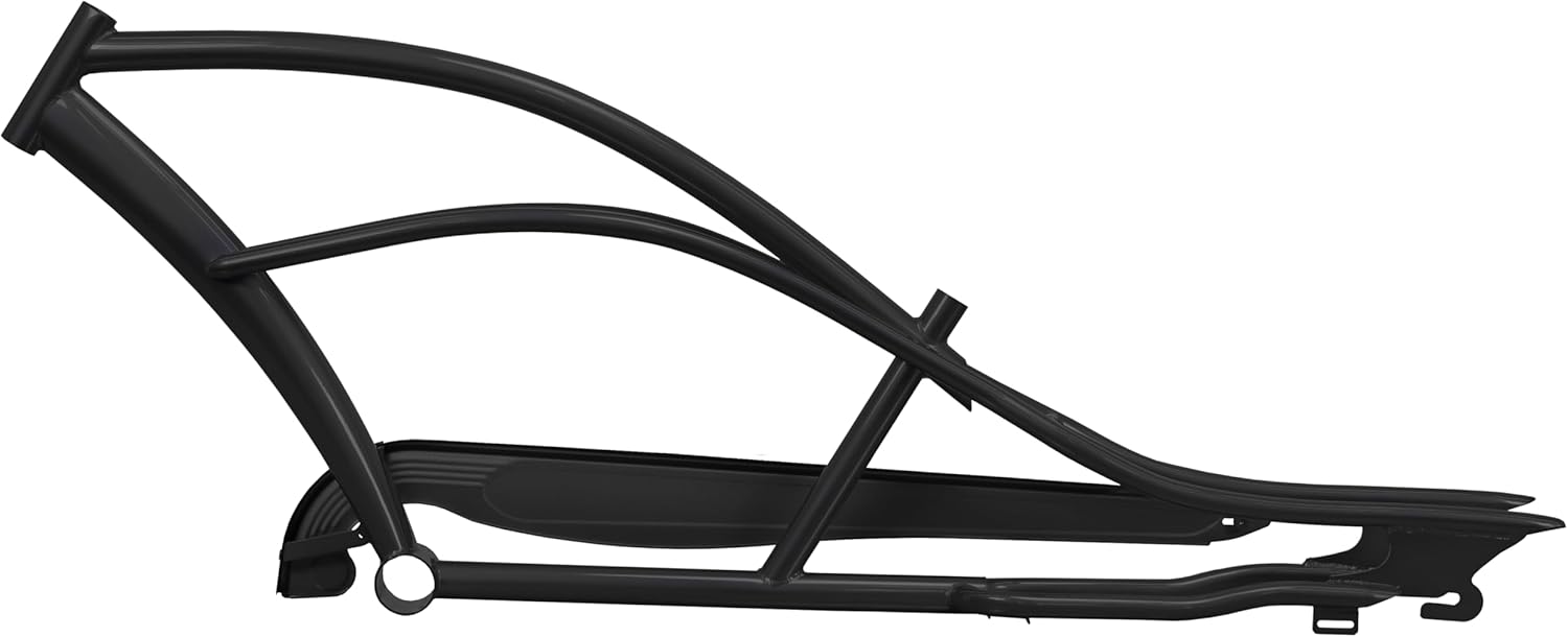 MICARGI Mustang Stretch Cruiser Bike Frame,26-in Steel Frame with Bike Chain Suitable for Lowrider Bike, Chopper Bike, and Electric Bike Conversion (Matte Black)