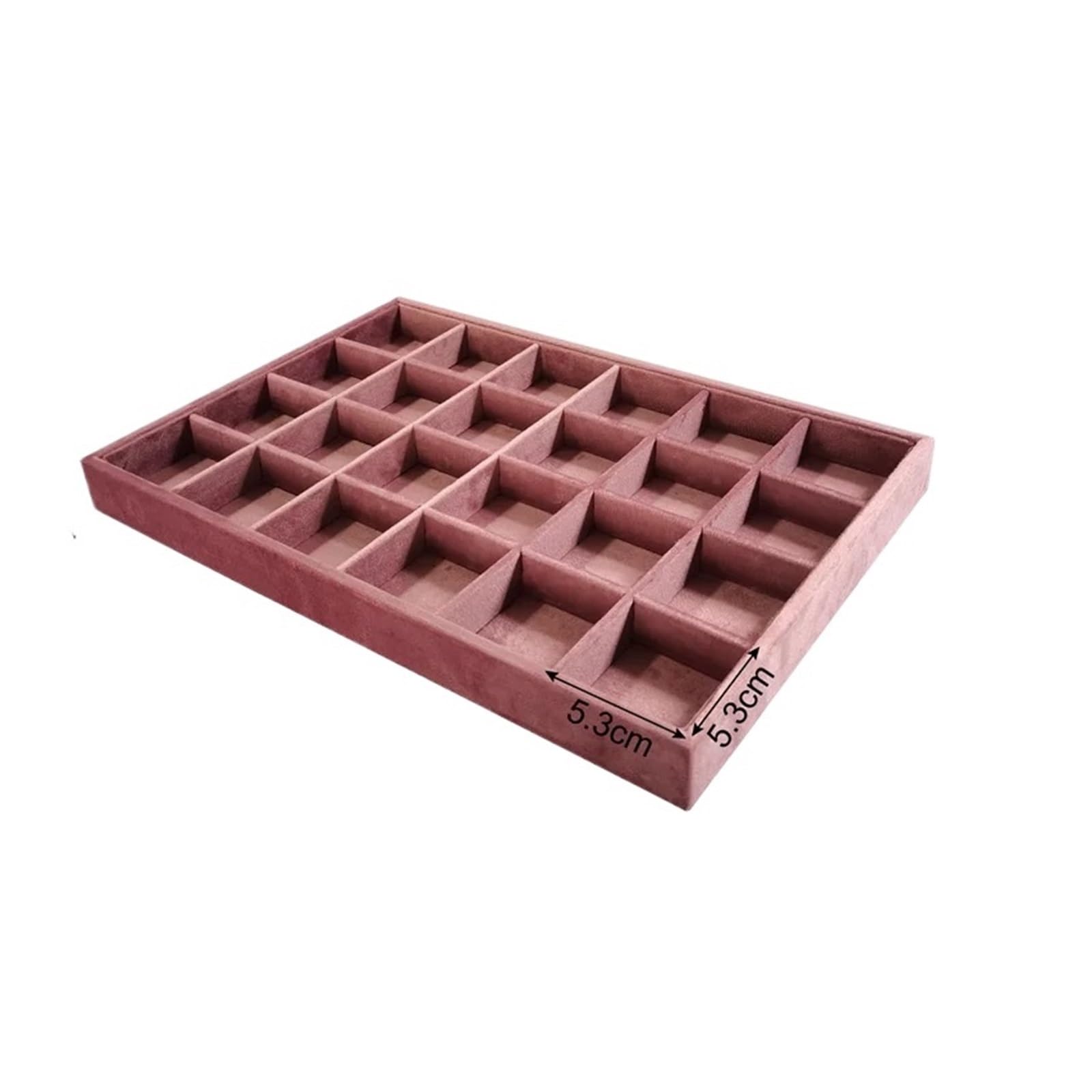 YGMNQAL Velvet Jewelry Tray Luxury Velvet Jewelry Organizer Tray - Multi-compartment Storage for Earrings Rings Necklaces Dresser & Vanity Use