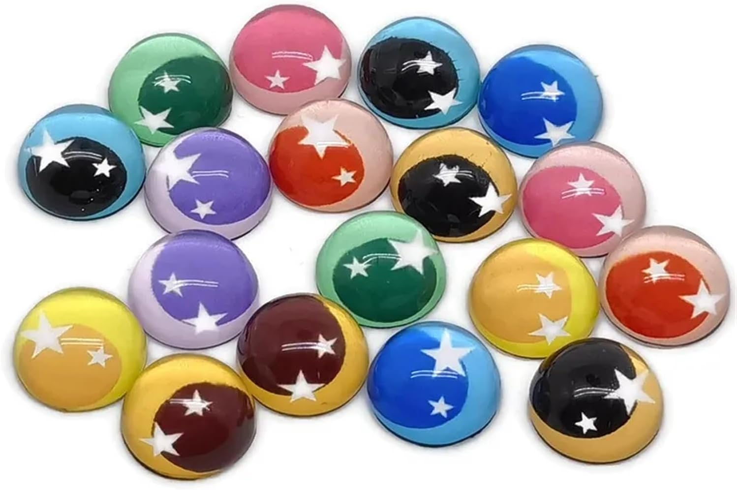 Safety Eyes for Crocheting 24pcs Handmade Mixed Animal Ragdoll Eyeballs - 18mm/20mm Round Glass Cabochons for DIY Crafts