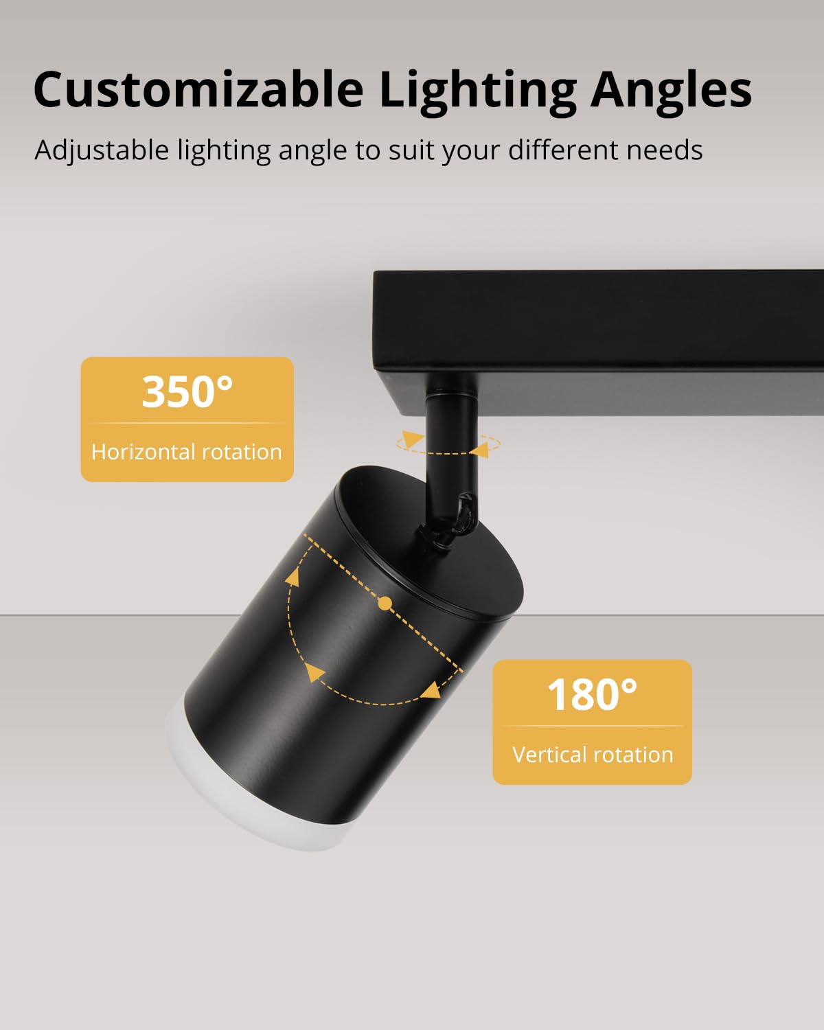 wowatt LED plafondlamp draaibaar GU10, plafondspot 2 vlammen zwart, plafondlamp wandspot draaibaar, spot plafondspots voor keuken, slaapkamer, woonkamer (zonder lamp