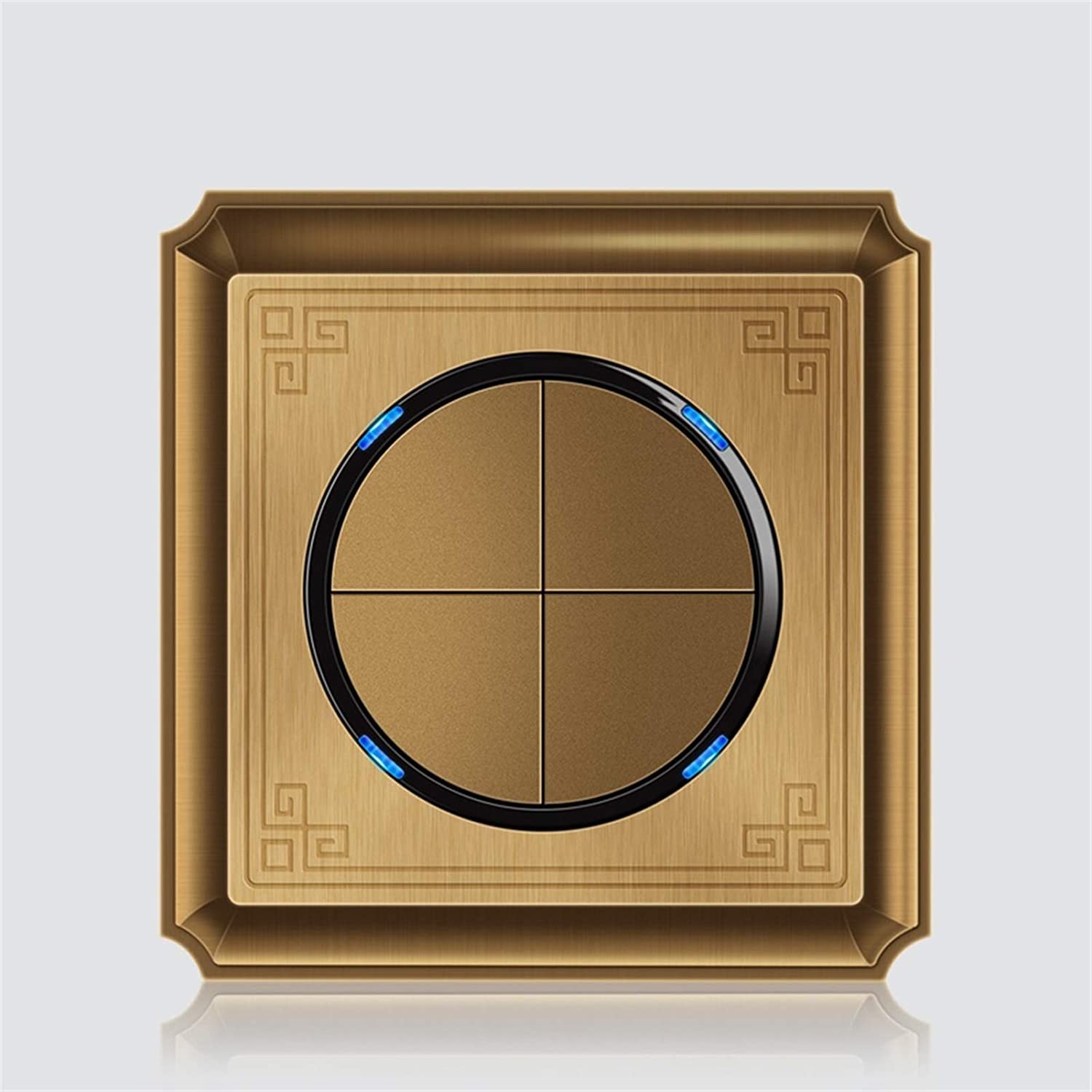ZXKYZR8 Retro button switch copper brushed pure flat self-reset