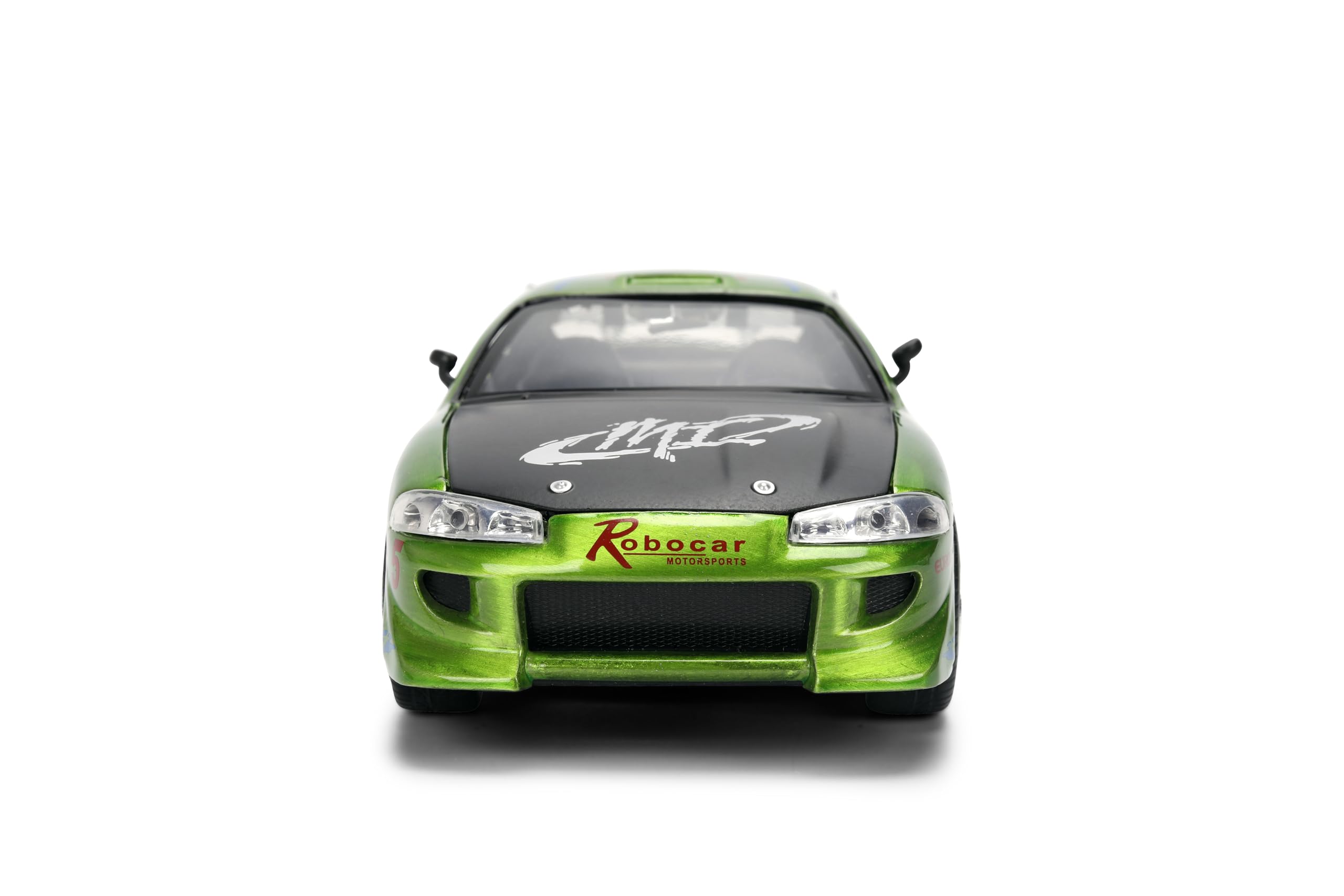 Jada Druckguss-Modellauto, kompatibel mit Fast & Furious 25th Anniversary Edition 1:24 Brians 1995, Mitsubishi Eclipse Pinsel, Farbe Finish