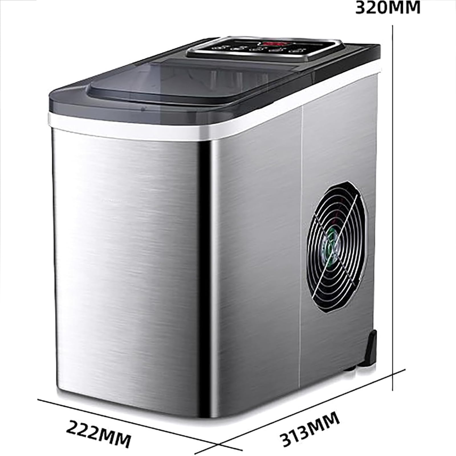 Máquina fabricar Hielo Comercial, máquina fabricar Hielo Industrial, máquina Hacer Cubitos Hielo portátil, Hielo Listo en 6-8 Minutos, para el hogar/Cocina/Oficina/Bar/Fiesta