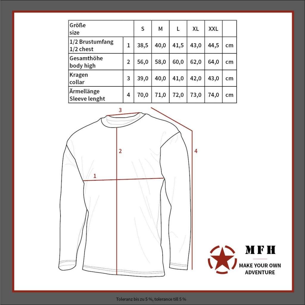 MFH Thermo-Sport-función - Camiseta Interior, de Manga Larga, Colour Negro, XX-Large