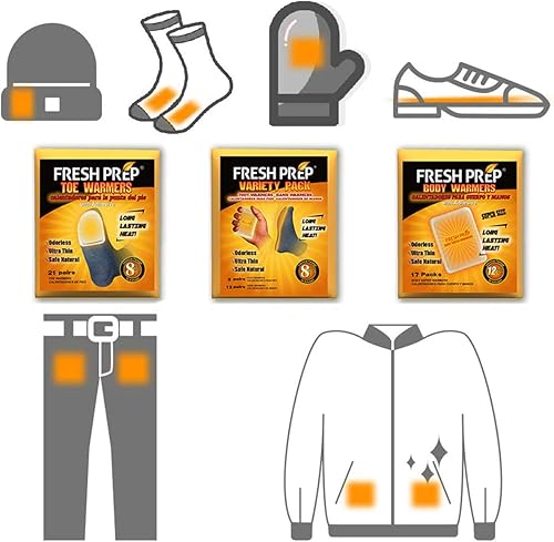 Miniatura 3 de Calentadores corporales, paquete de 17 paquetes, paquetes de calor para el cuerpo, almohadillas grandes de súper calentamiento desechables con