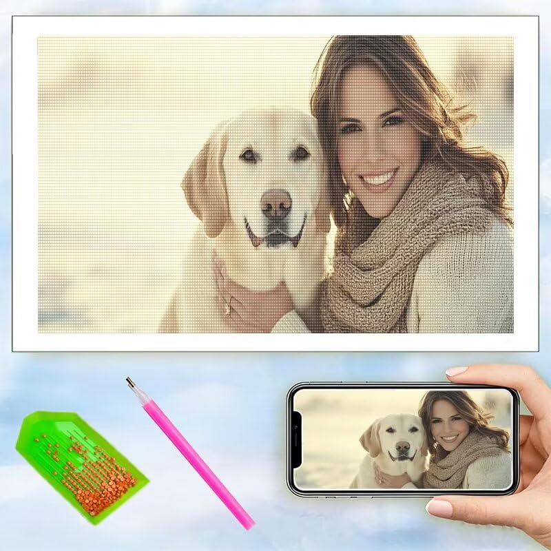Pintura de Diamante Cuadro Personalizado con Foto: revive tus recuerdos con arte 5D
