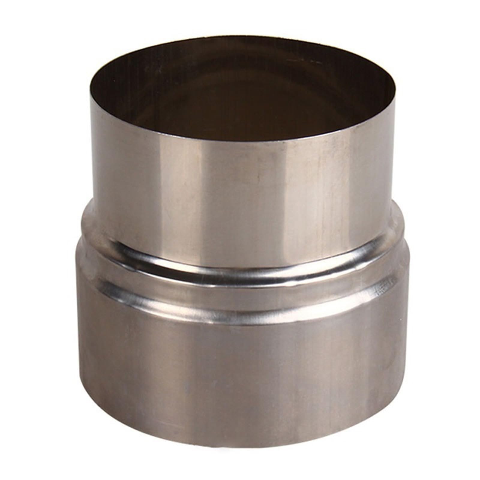 Stove Pipe Reducer Flue Connector, Stainless Steel Chimney Flue Liner Reducer Chimney Adaptor Pipe for Wood Burning Stove Fireplaces, 1pcs(9cm~8cm)