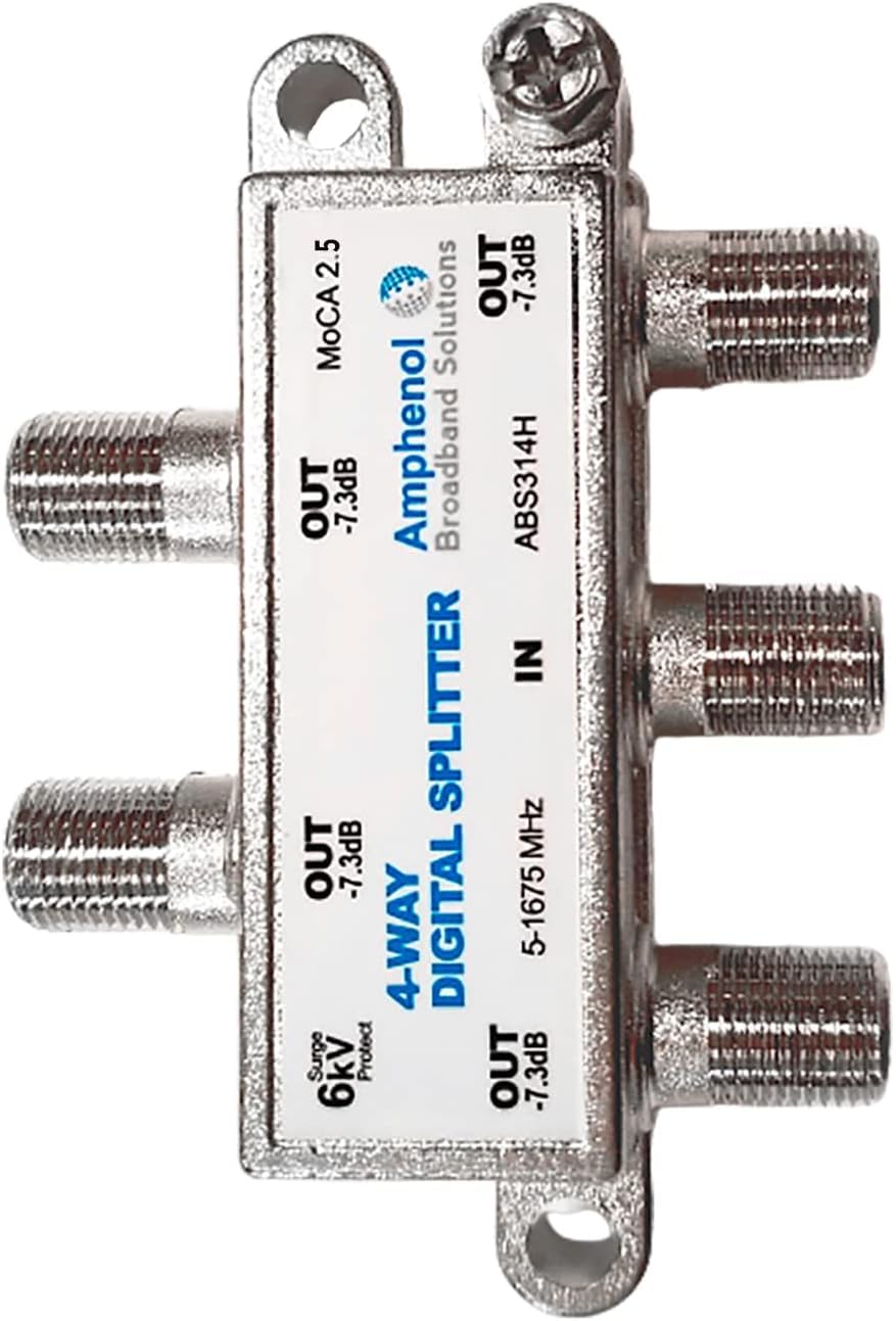 Amphenol - Splitter coassiale digitale MoCA 2,5 (4 vie) ABS314H