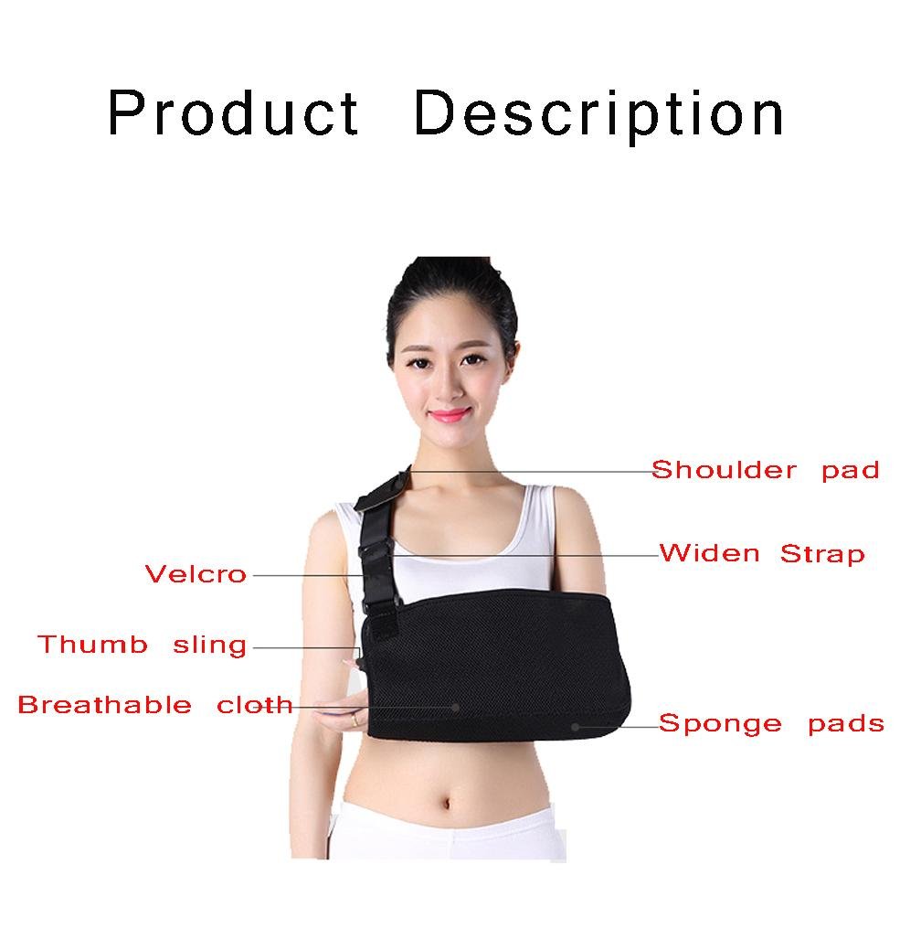 Medical Arm Sling Swathe Brace Inmovilizador Reforzado Fractura de Brazo Roto Dislocación de Hombro Fijación o Fractura de Brazo y Apoyo Niños Adultos Pueden ser utilizados, L, Left