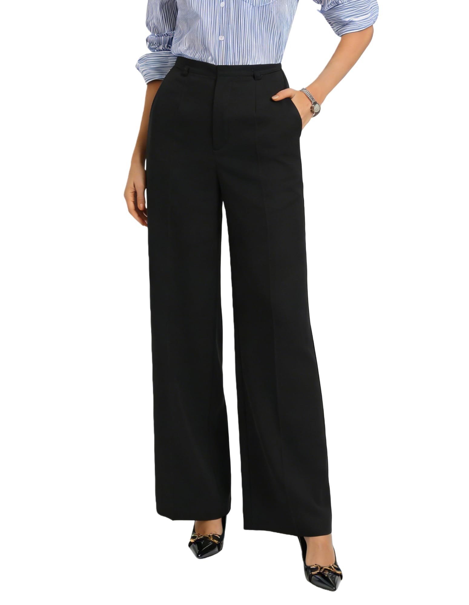 GRACE KARIN Wide Leg Dress Pants Women 2026 High Waisted Work Pants Business Casual Slacks Trousers with Pockets
