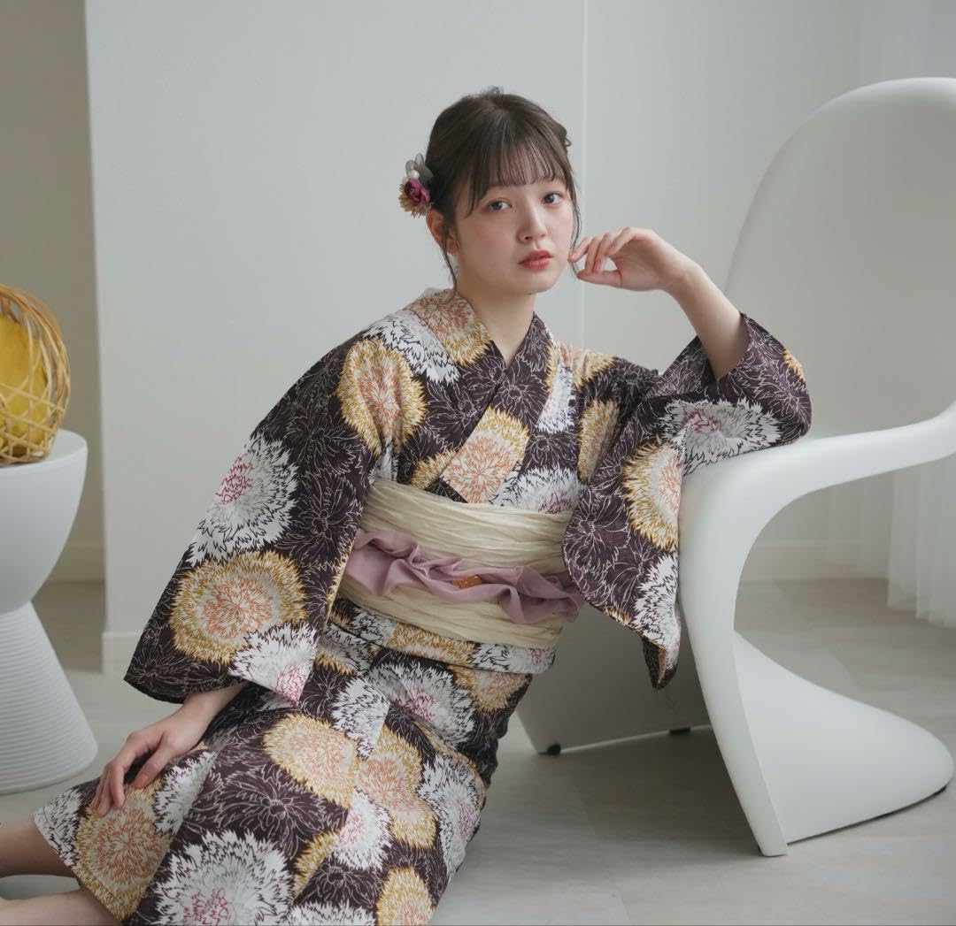 ✅新品【紫鳶に敷き詰めた花】 utatane ウタタネ 浴衣単品 Amazon.co.jp: utatane 高級変わり織 浴衣3点セット 紫鳶に敷き詰めた