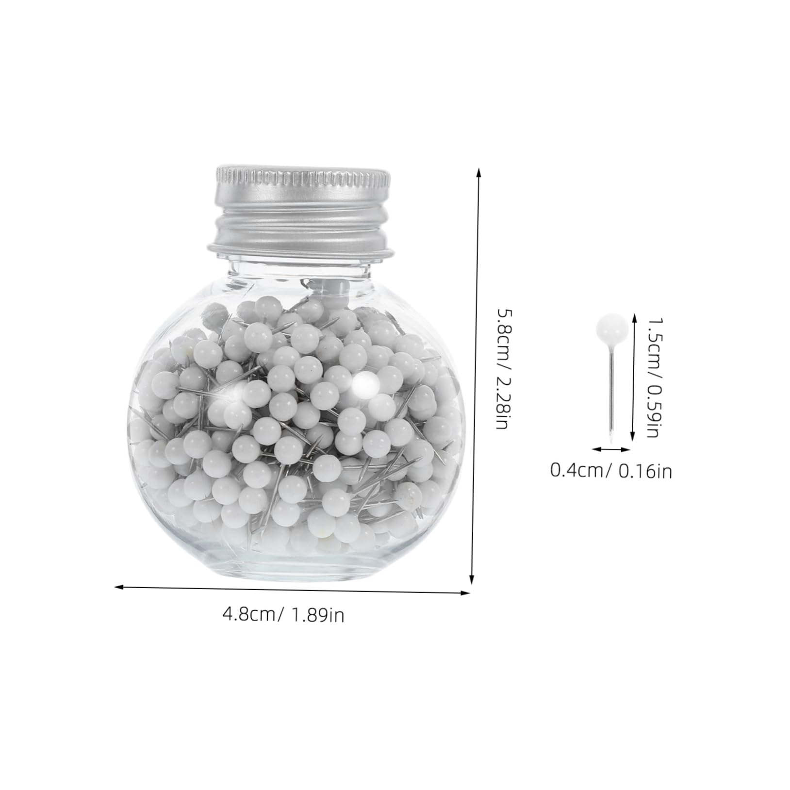 Veemoon Stylish Dressmaker Pins 600pcs Pearl Pins for Fabric Sewing Machine Accessories Stainless Steel Positioning Needles DIY Quilting Tools