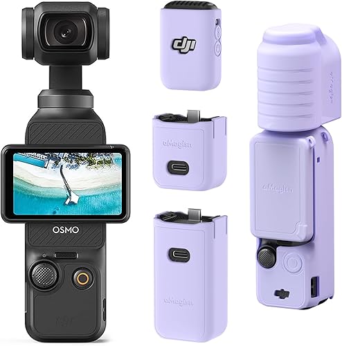 Funda protectora de silicona para DJI Osmo Pocket 3 Accesorios (Púrpura)