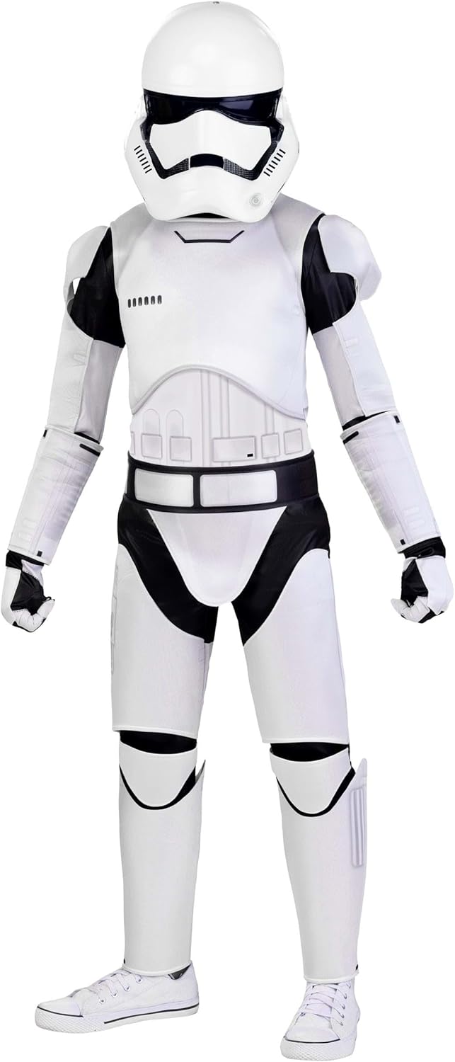 Kids Stormtrooper Deluxe Star Wars First Order Costume | Child Empire Jumpsuit, Armor, Gloves, Hood and Mask