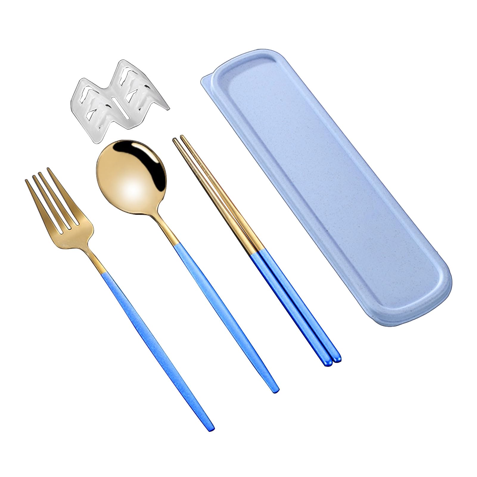 Edelstahl Essstäbchen-Set – Mit Löffel & Gabel, Koreanischer Stil, In Aufbewahrungsbox, Wiederverwendbar