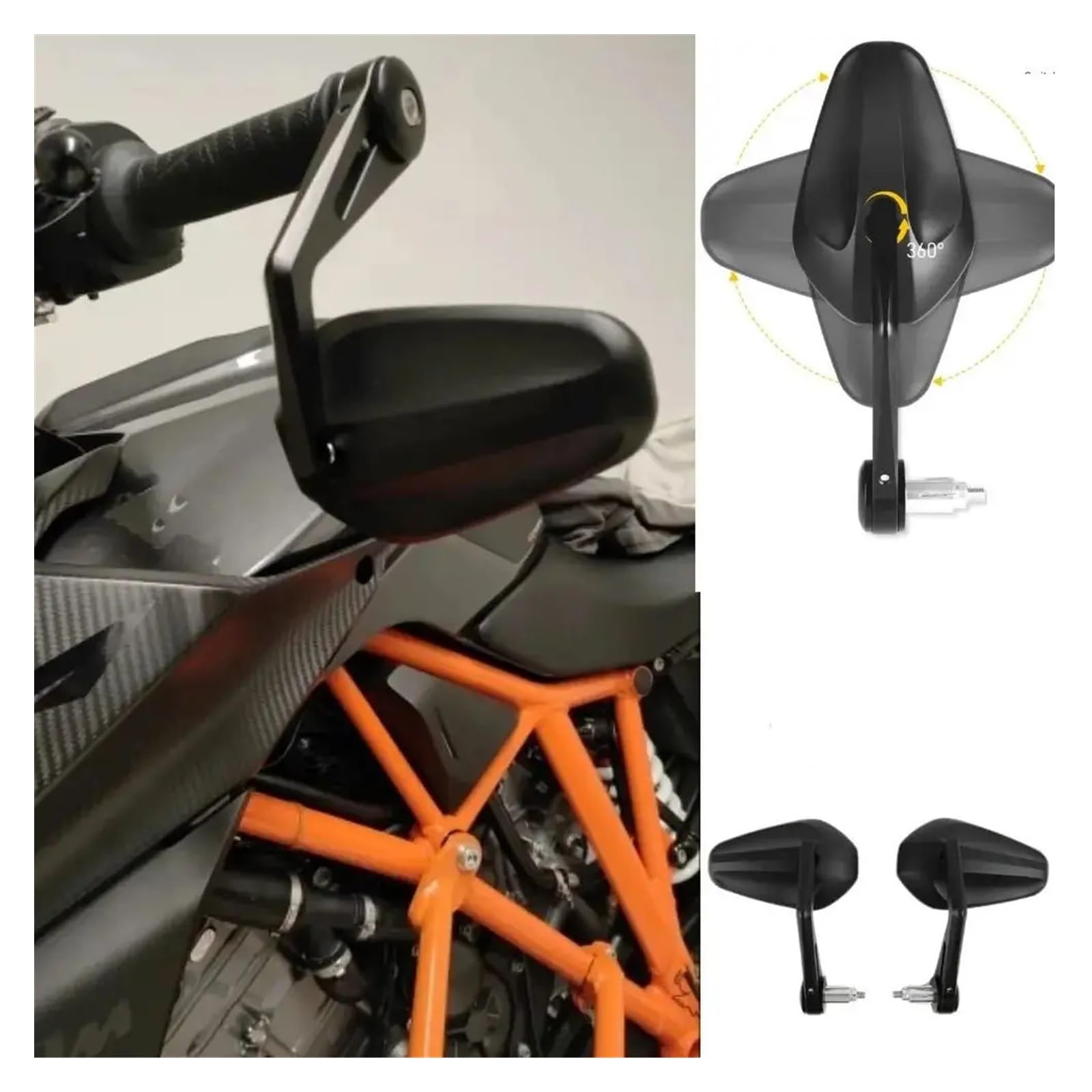 Specchietto Retrovisore Laterale Per Moto, Scooter, 7/8" 22 Mm, Specchietti Retrovisori Per Manubrio Per Ya&maha Per Suzuki Ricambi Per Moto Specchiettos