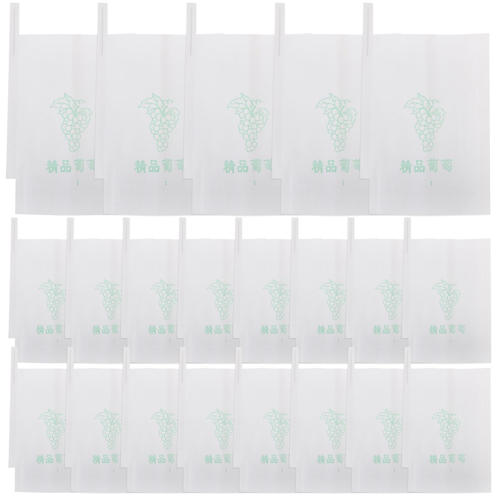 DOITOOL 100 Bolsas Protectoras de Papel Blanco para Uvas y Frutas, Bolsa Transparente para Protección contra Condiciones Meteorológicas y Aves, Adecuado para Cultivo y Jardinería