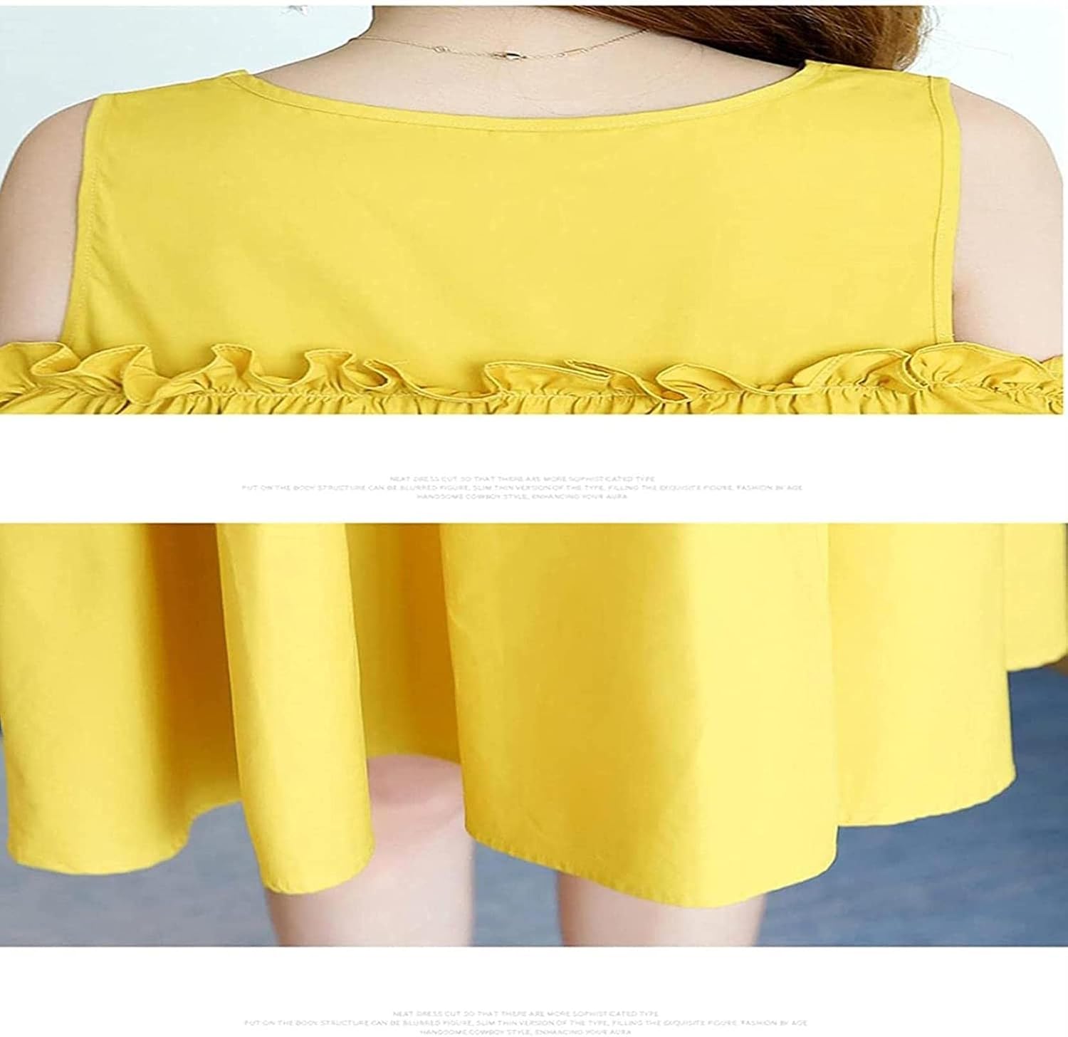 Anti-Radiation Clothes, Maternity Dresses Pregnant Protection Top Skirts Double Layer EMF Shield Shield,Yellow,L (Color : XL, Size : Yellow)