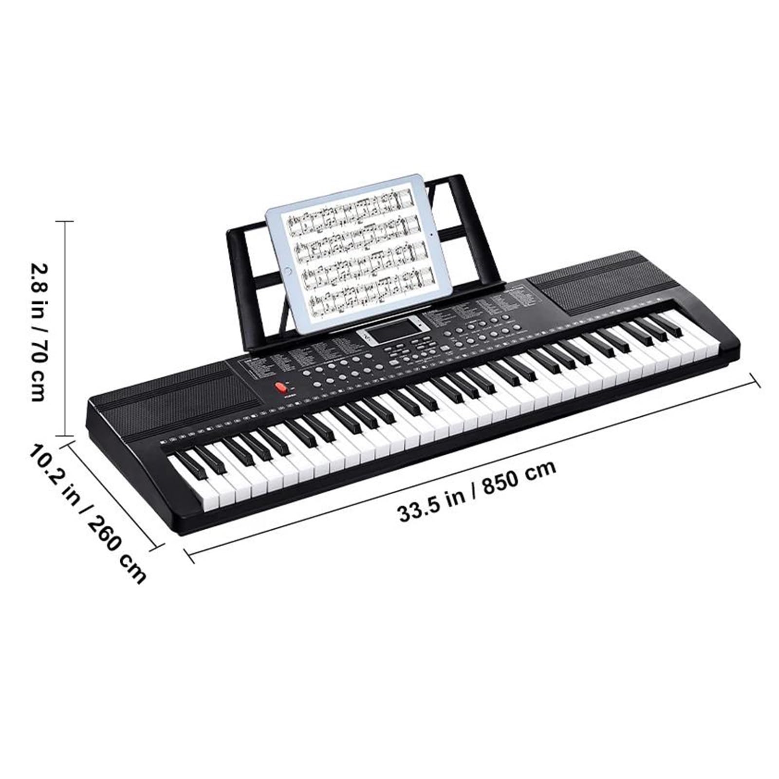 Elektroniczny Instrument Fortepianowy 61 Klawiszowa Klawiatura Cyfrowa Przenośne Pianino Elektryczne 200 Tonów Dla Początkujących I Dorosłych