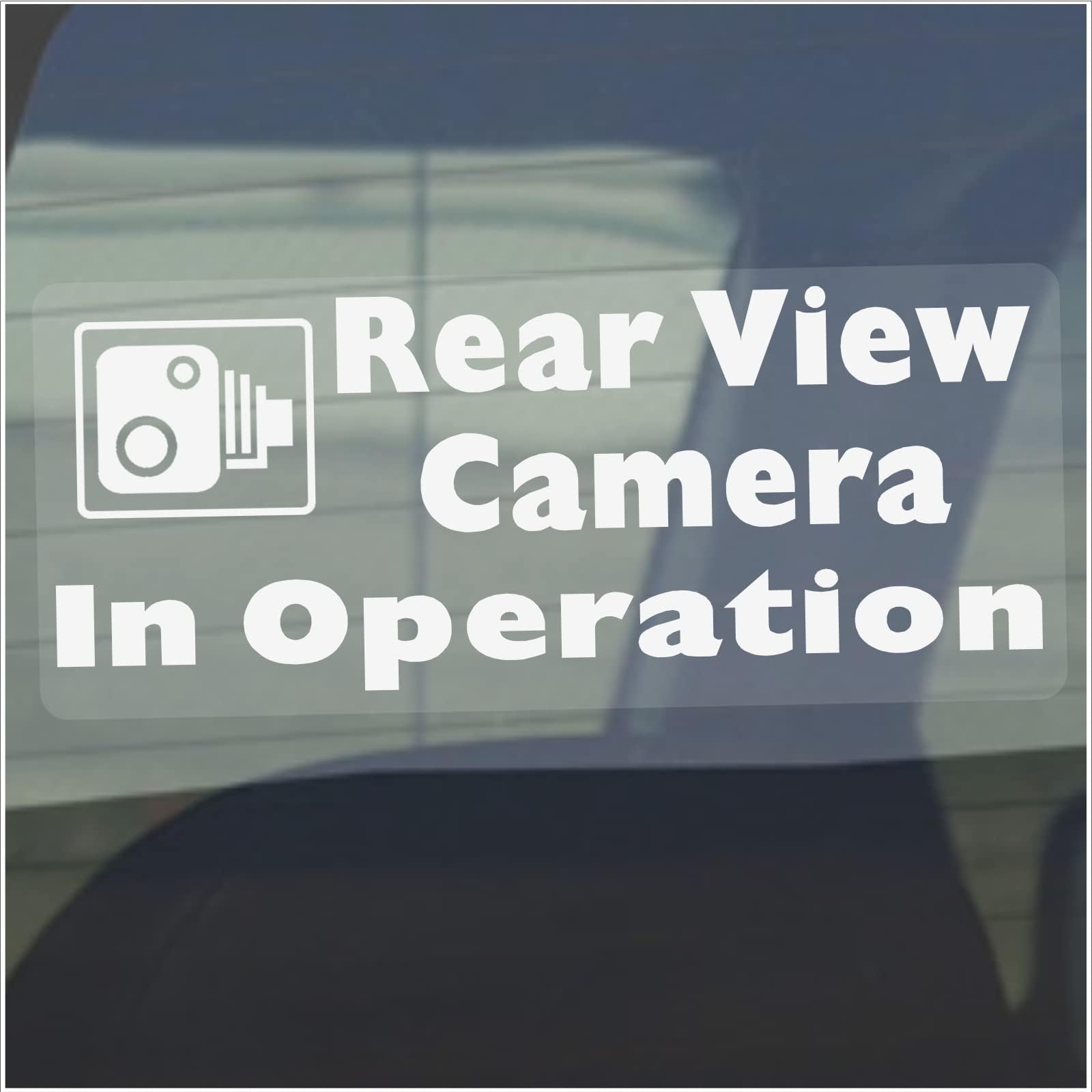 1 x Rear View Camera in Operation-Window CCTV Sticker-200mm-Security Sign-Car,Van,Lorry,Truck,Taxi,Bus,Mini Cab,Minicab-Dashcam