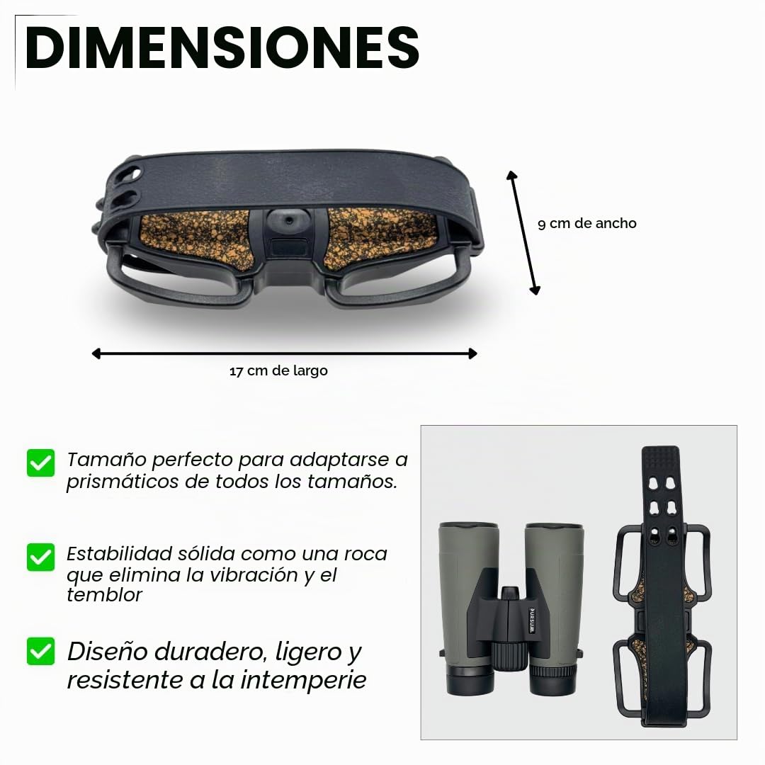 PURSUAL Adaptador universal de prismáticos 1/4-20, compatible con todos los trípodes