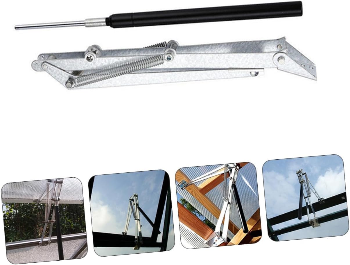 Double Spring Automatic Window Opener for Greenhouse Sturdy Ventilation System Silver Easy to Install Efficient Air Circulation