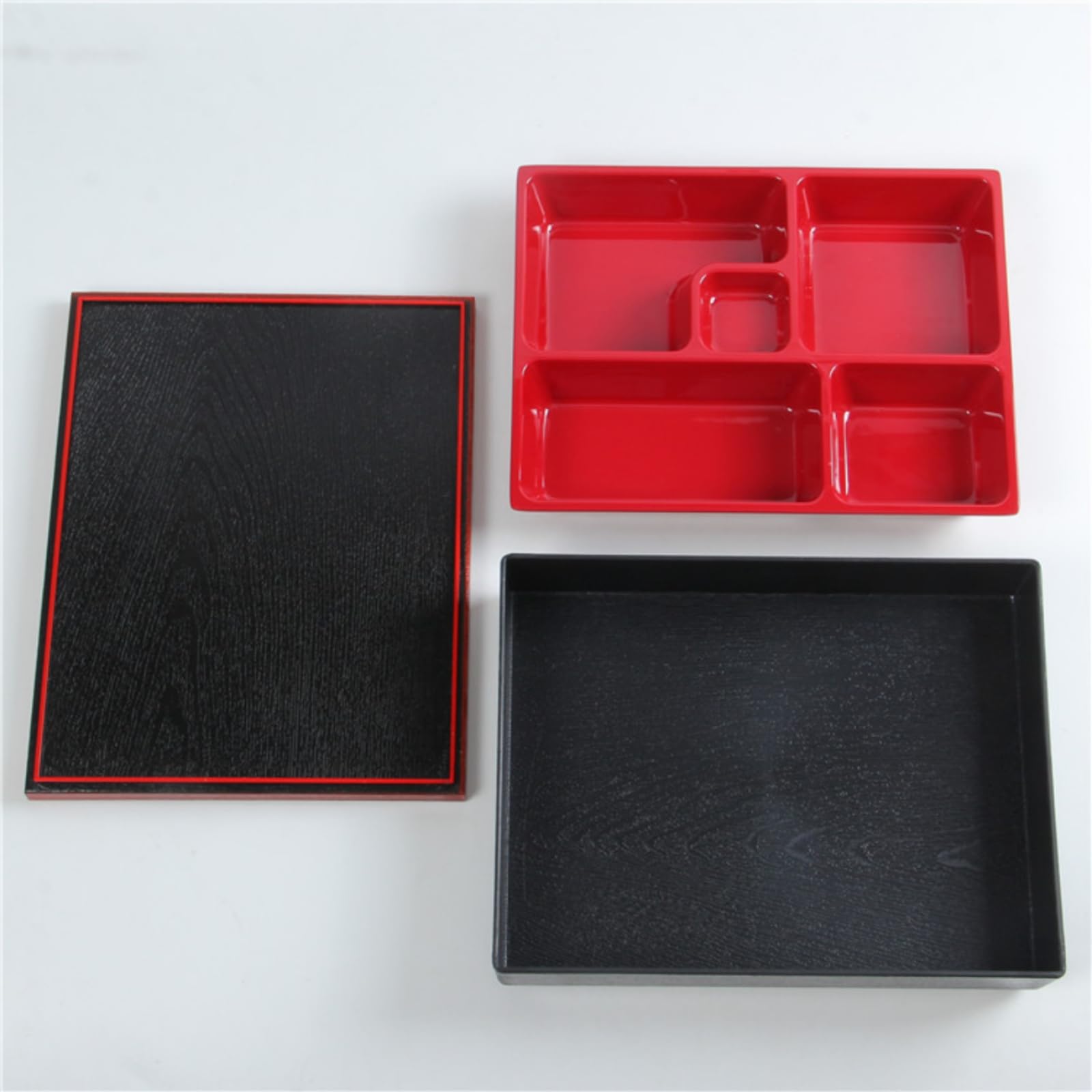 Bento Box Japanisch Lunchbox Behälter Brotdose Speisebehälter Hitzefest mit Außenhülle Und Innenfach aus für Saubere Portionierung für Schule Arbeit Freizeit 30x24.5x6cm