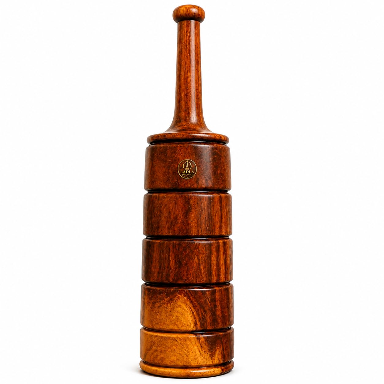LADLA Creation Traditional Wooden Mugdar | Indian Clubbell & Karla Kattai Gada for Functional Strength Training | Full Body Workout Equipment for Athletes, Wrestlers & Home Gym (9, Kilograms)-picture-30