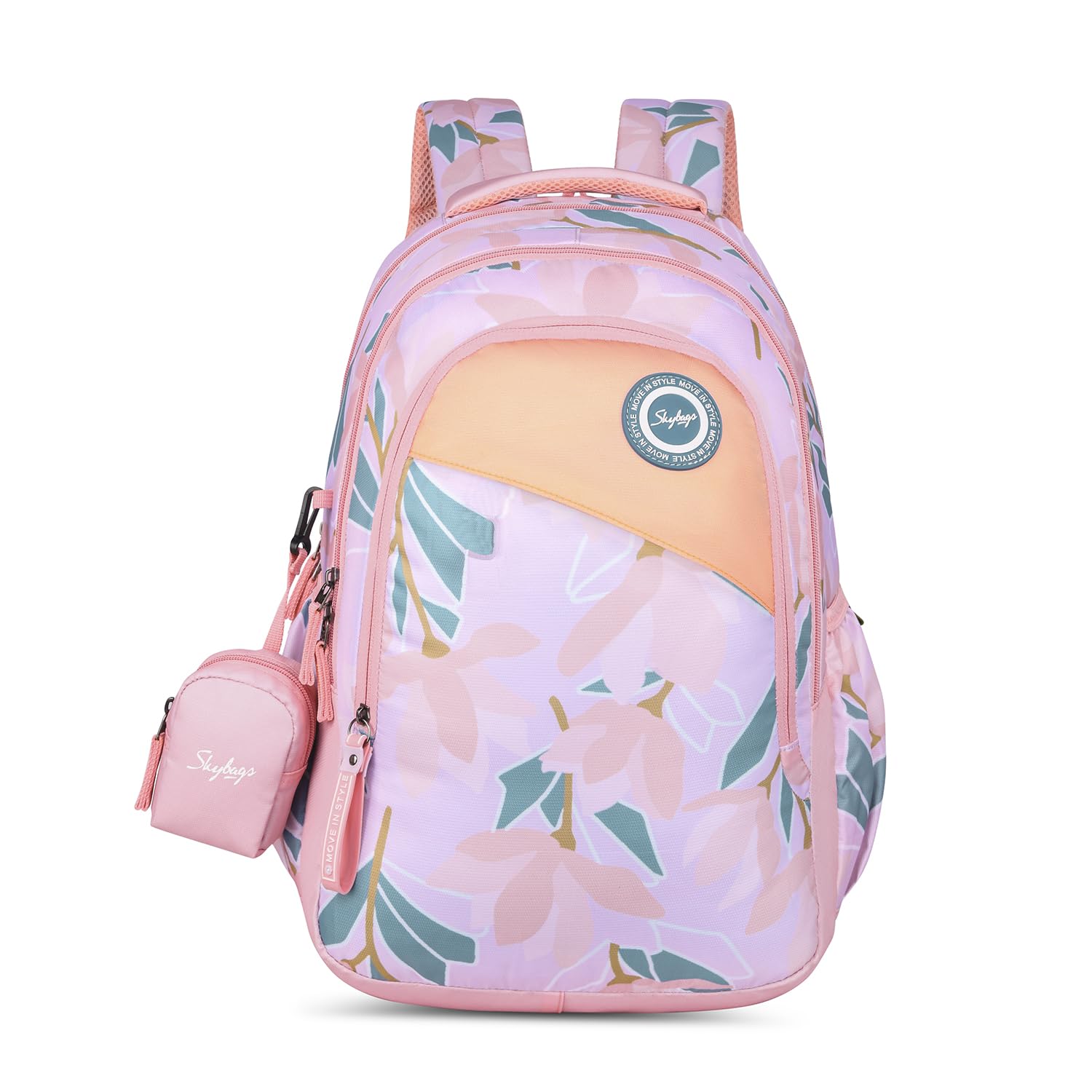 Bloom 30 Litres Pink School Bag For Girls, 3 Compartment