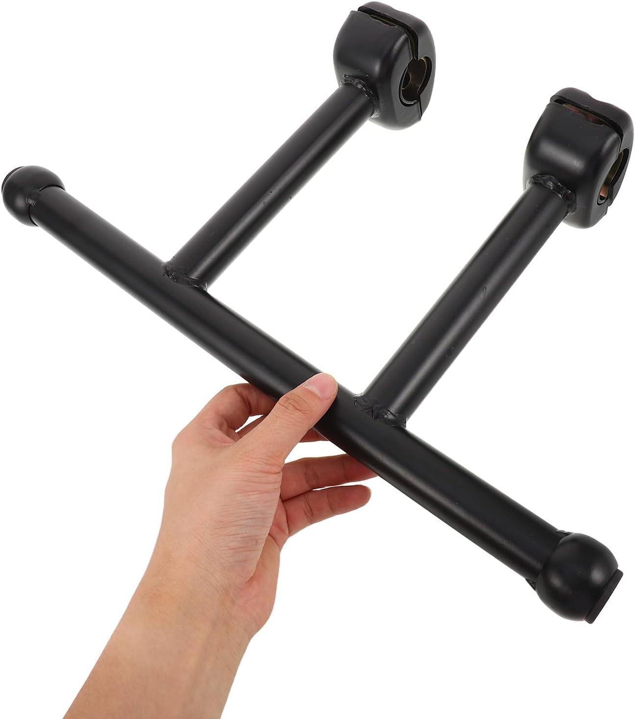 Universal Towing Mirror Bracket, Dual Clamp Rear View Mirror Holder, H Shaped Support Bar Mount for Van Semi Trucks Tractors Harvesters