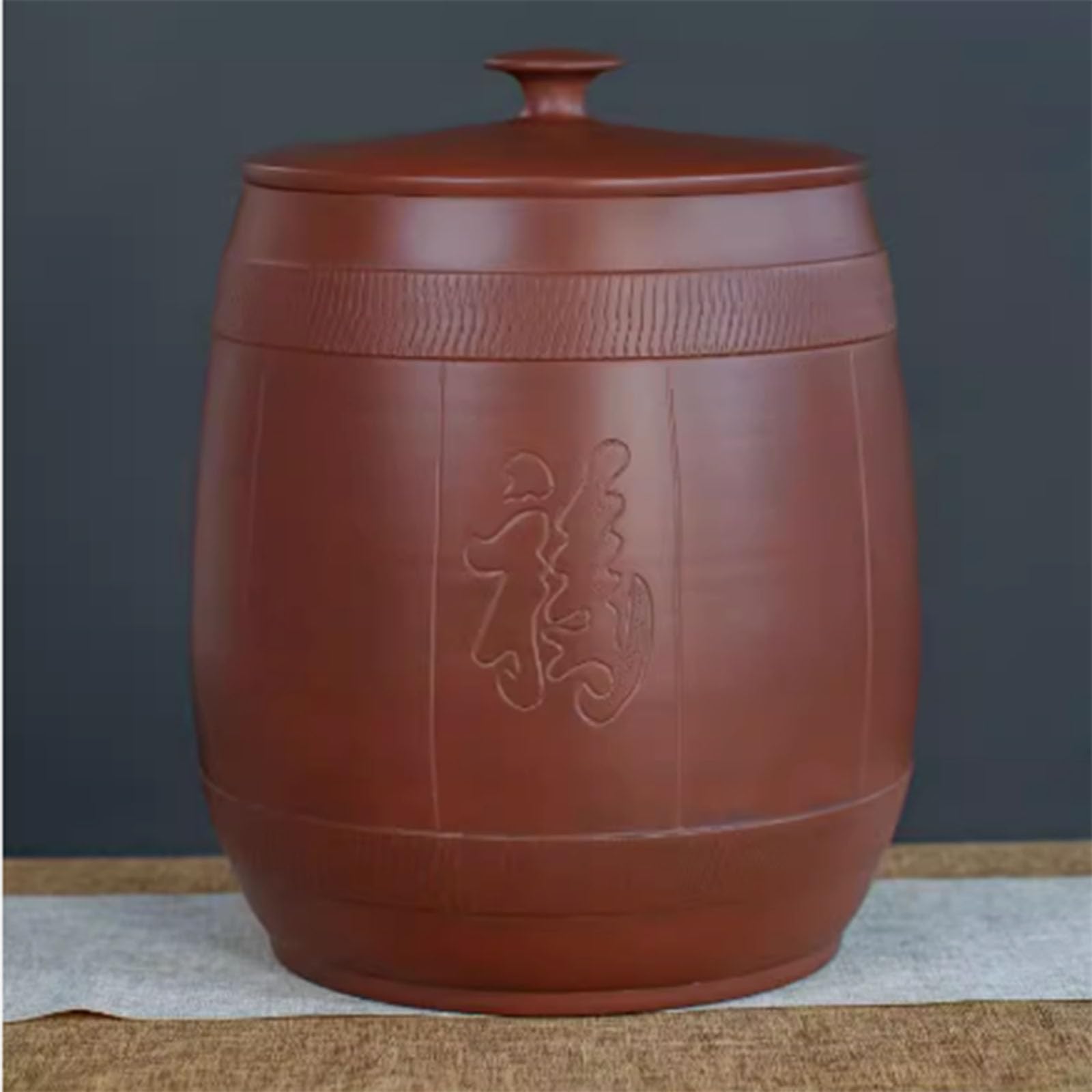 IXTREGZJKM Rice Bin, Rice Box, Rice Jar, Ceramic Rice Jar with Lid, Sealed Bulk Food Storage, Grain Dispenser, Rice Container, Ceramic Rice Storage Container, Flour Barrel, Coffee Jar, Food Sealed Jar